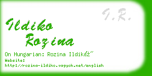 ildiko rozina business card